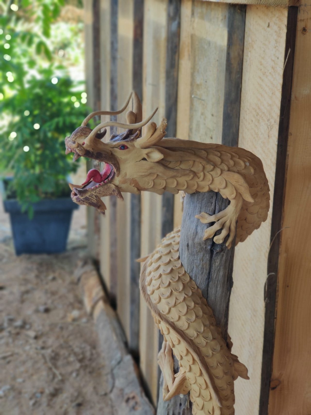 Drache aus Holz